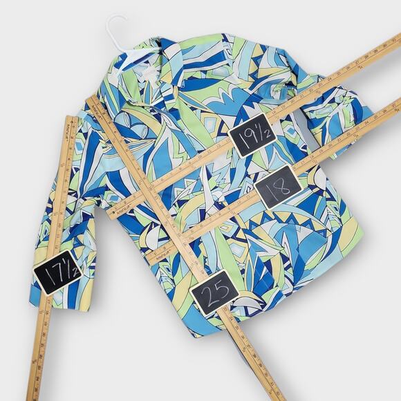 Chicos Womens Shirt Size Medium Chicos 1 Spring Summer Colorful Resort Casual - Picture 4 of 14